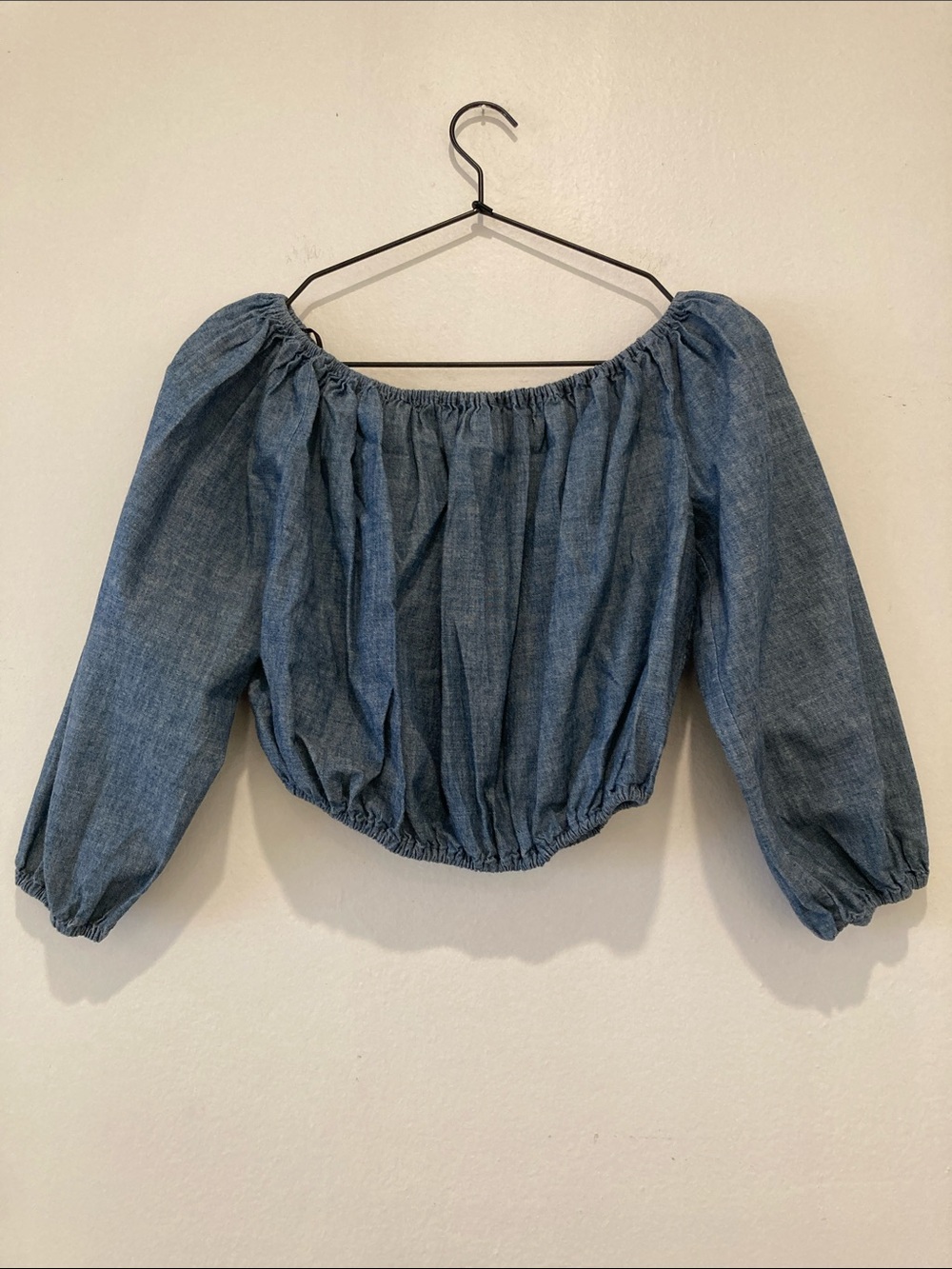 Theory Waleska mid sleeve in Indigo chambray Denim
